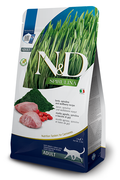 N&D - SPIRULINA AND WOLFBERRY | Adult Cat - Lamb