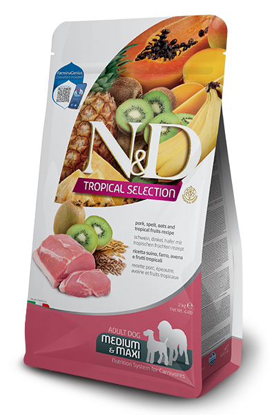 N&D - TROPICAL | Adult Medium & Maxi - Pork, Spelt, Oats and Tropical Fruits