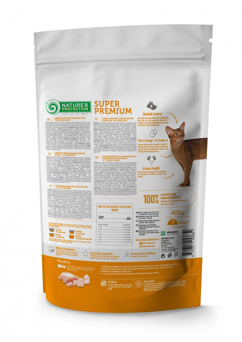 Nature protection shop indoor cat food