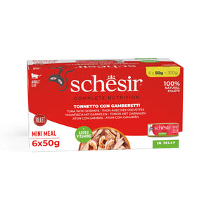 SCHESIR CAT - Complete Nutrition Multipack Tuna & Gamberetti 6x50gr