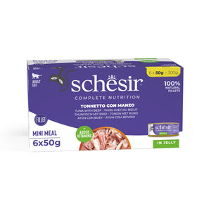 SCHESIR CAT - Complete Nutrition Multipack Tuna & Beef 6x50gr
