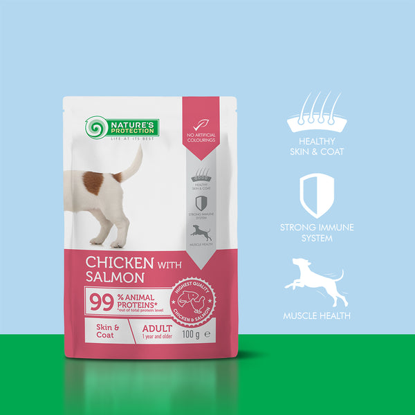 NATURES PROTECTION - POUCH | Skin & Coat - Salmon & Chicken