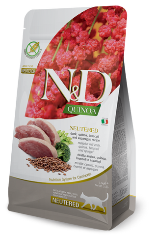 N&D CAT - Quinoa Neutered Duck, Broccoli&Asparagus