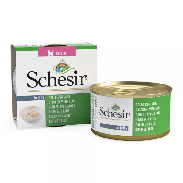 SCHESIR CAT - Classic Kitten Chicken & Aloe 5x85gr