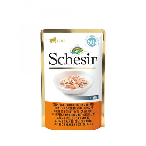SCHESIR CAT - Pouch Tuna & Chicken with Shrimps 5x50gr