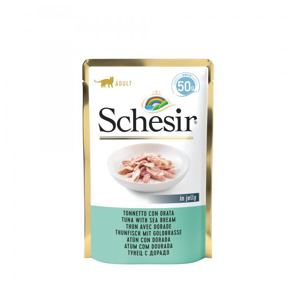 SCHESIR CAT - Pouch Tuna & Seabream 5x50gr