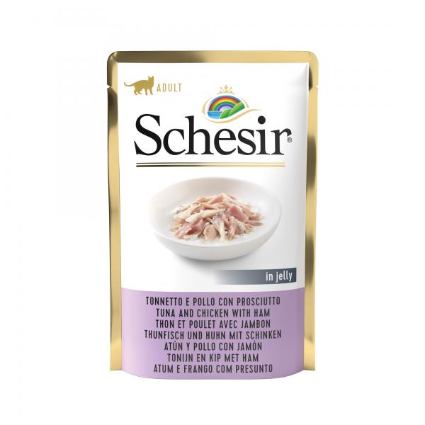 SCHESIR CAT - Pouch Tuna & Chicken with Ham 5x85gr
