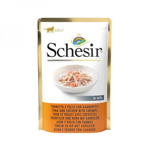 SCHESIR CAT - Pouch Tuna & Chicken with Shrimps 5x85gr