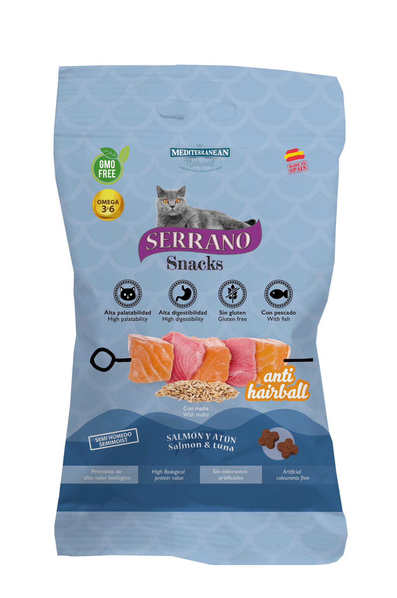 MEDITERRANEAN NATURAL - Serrano Snacks Salmon & Tuna 50 gr