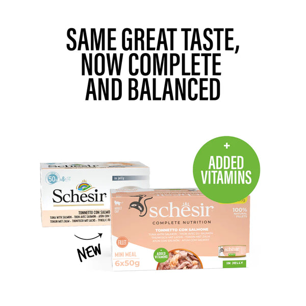 SCHESIR CAT - Complete Nutrition Multipack Salmon 6x50gr