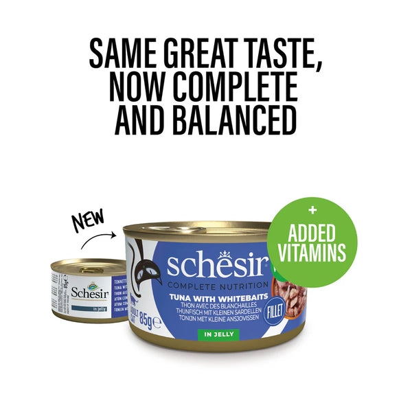 SCHESIR CAT - Complete Nutrition  Tuna & Whitebaits 85gr
