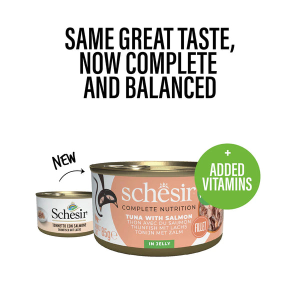 SCHESIR CAT - Complete Nutrition Can Tuna & Salmon 85gr