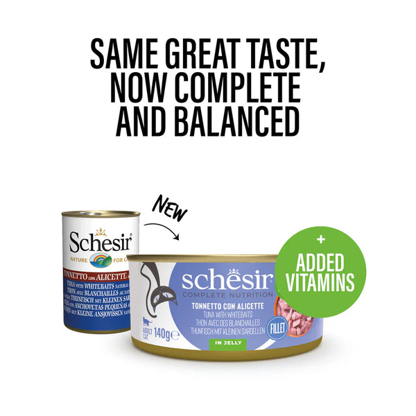 SCHESIR CAT - Complete Nutrition Can Tuna & Whitebaits 140gr