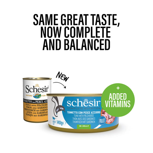 SCHESIR CAT - Complete Nutrition Can Tuna & Pilchards 140gr