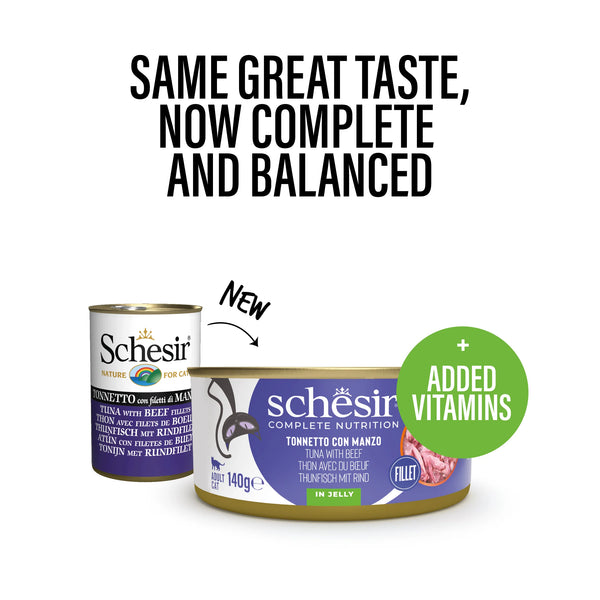 SCHESIR CAT - Complete Nutrition Can Tuna & Beef 140gr