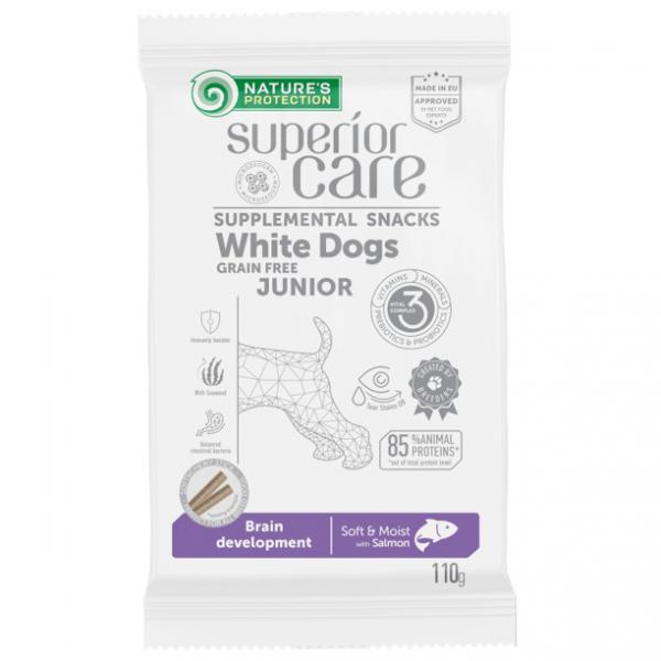 NATURES PROTECTION SNACKS - White Dogs Junior | Brain Development - Salmon