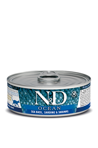 N&D CAT - Ocean GF Can | Sea Bass & Sardine & Shrimps 