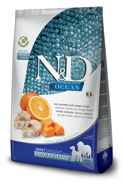 N&D - Ocean Adult Medium & Maxi Cod & Orange - Pumpkin 
