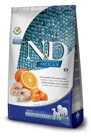 N&D - Ocean Adult Medium & Maxi Cod & Orange - Pumpkin 