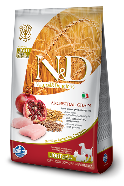 N&D - Low Grain Adult Mini & Medium Light Chicken & Pomegranate