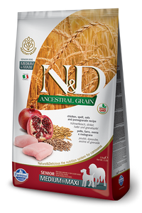 N&D - Low Grain Senior Medium & Maxi Chicken & Pomegranate