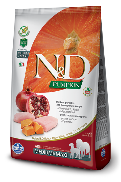 N&D - Pumpkin GF Adult Medium & Maxi Chicken & Pomegranate