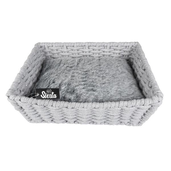 DUVO PLUS - Rectangle Bed Oyster In Cotton Rope