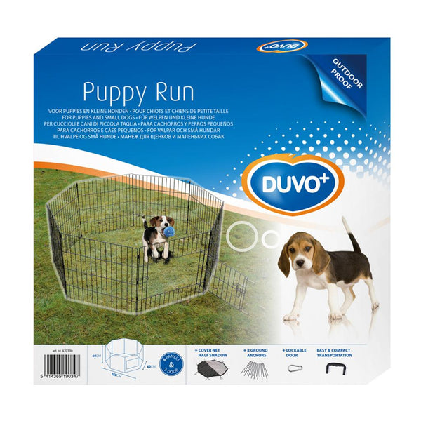 DUVO PLUS -  Puppy Run with Door & Net & Hooks