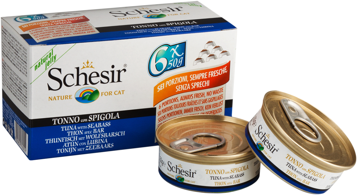 SCHESIR CAT - Multipack Tuna & Seabass 6x50gr