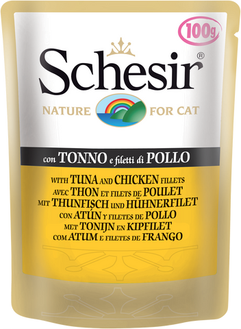 SCHESIR CAT - Pouch 100gr Tuna & Chicken