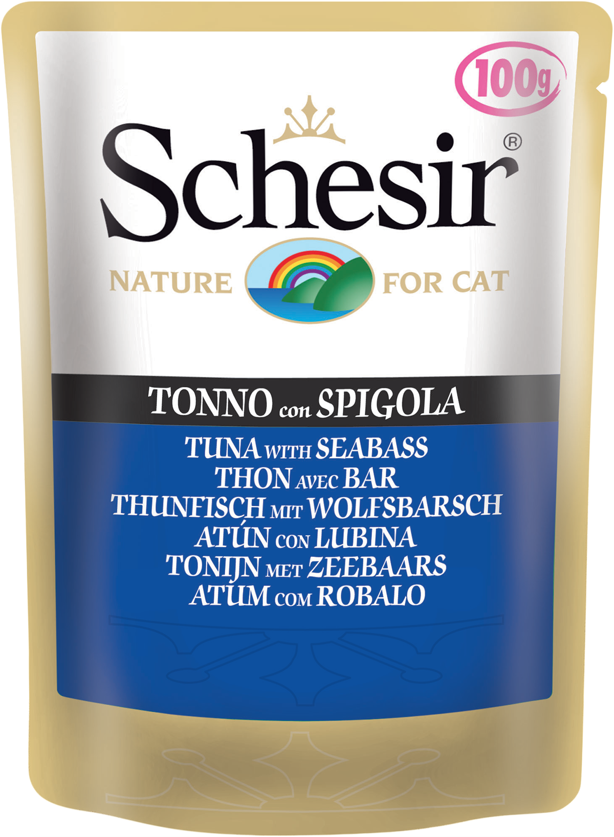 SCHESIR CAT - Pouch 100gr Tuna & Seabass