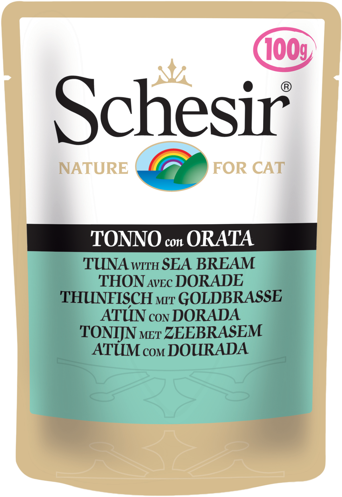 SCHESIR CAT - Pouch 100gr Tuna & Seabream