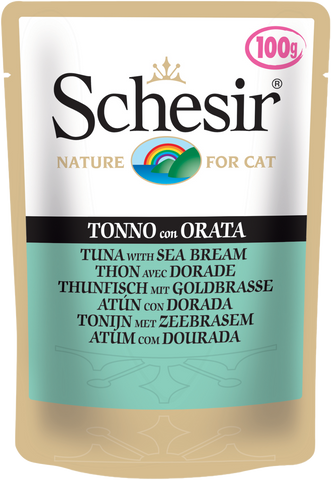 SCHESIR CAT - Pouch 100gr Tuna & Seabream
