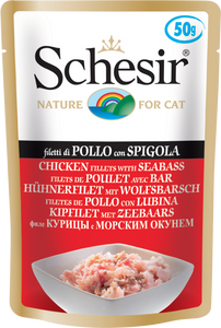 SCHESIR CAT - Pouch 50gr Chicken & Seabass