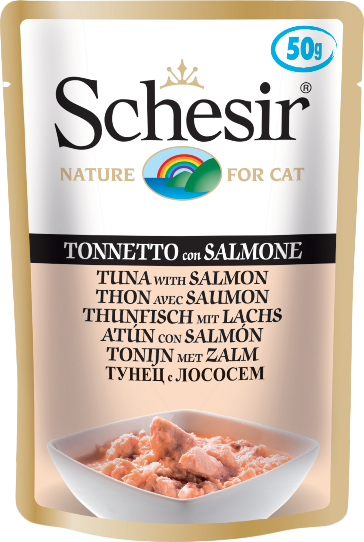 SCHESIR CAT - Pouch 50g Tuna & Salmon