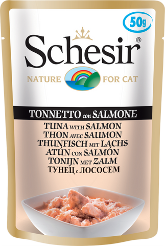 SCHESIR CAT - Pouch 50g Tuna & Salmon