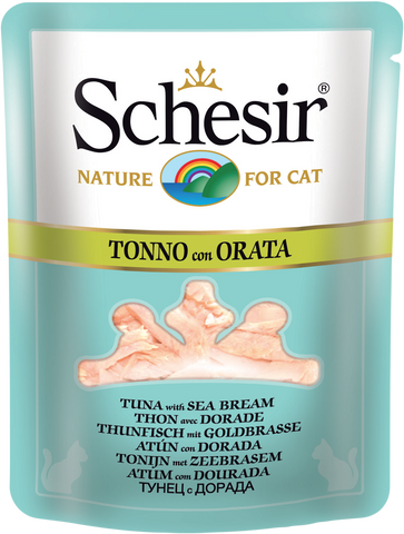 SCHESIR CAT - Pouch 70gr Tuna & Seabream