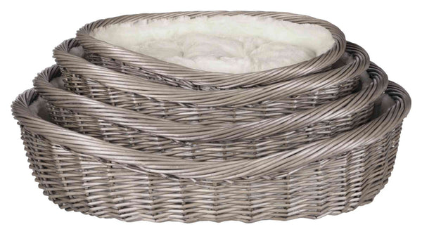 TRIXIE - Wicker Basket Grey
