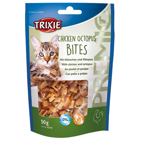 TRIXIE - poslastice za mačke - Premio zalogaji od piletine i hobotnice 50 gr