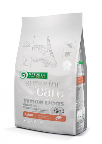 NATURES PROTECTION - SC WHITE DOG GF ADULT | Mini - Salmon